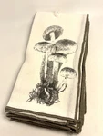Karma Dinner Napkins With Grey Merrowed Edge Mushrooms Set Of 4 Nwt New. Price: $28.00.