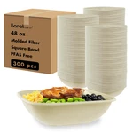 Karat Earth 48OZ Paper Square Bowl, Pfas Free, Molded Fiber, Natural - 300 Pcs New. Price: $79.25.