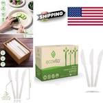 Eco Friendly 100 Percent Compostable Knives 140 Count Heavy Duty Disposable Set New. Price: $61.99.