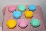 Wilton 24 Silicone Mini Muffin Cupcake Cups, Reusable, Pink, Green, Yellow, Blue New. Price: $14.95.